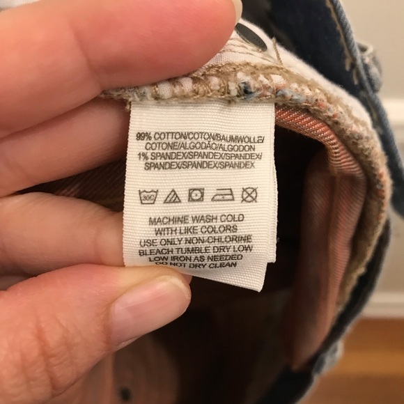 Free People Destroyed Denim Shorts 29 white wash - Picture 10 of 10